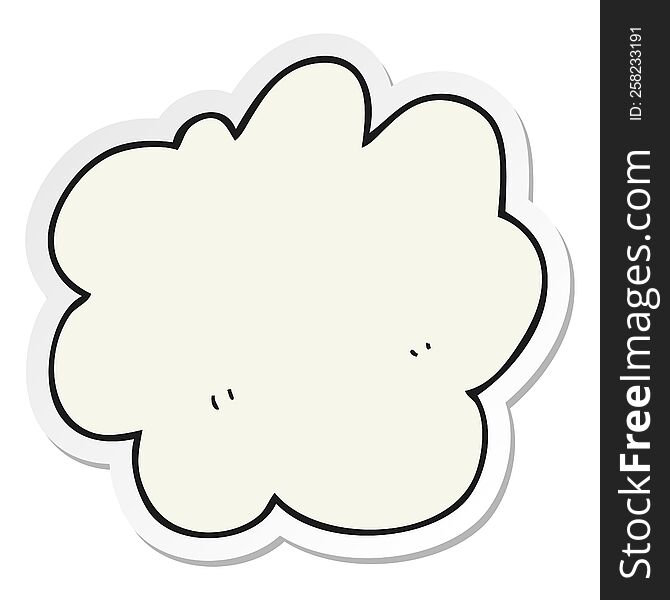 sticker of a cartoon decorative cloud element