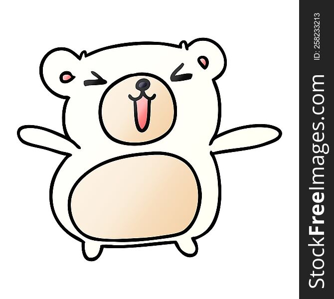 Gradient Cartoon Kawaii Cute Teddy Bear