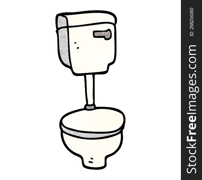 cartoon doodle closed toilet