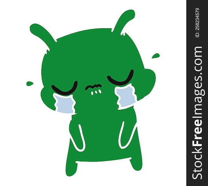 Cartoon Of Cute Sad Alien