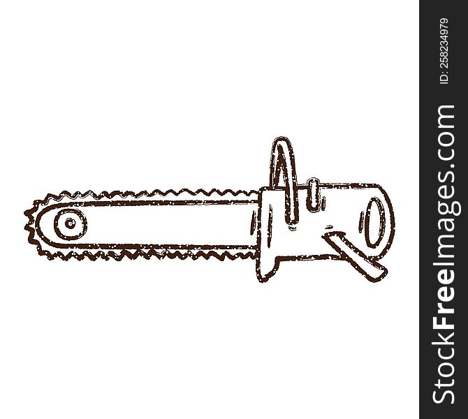 Chainsaw Charcoal Drawing