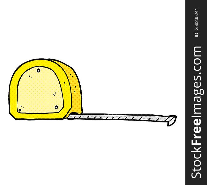 freehand drawn cartoon measuring tape