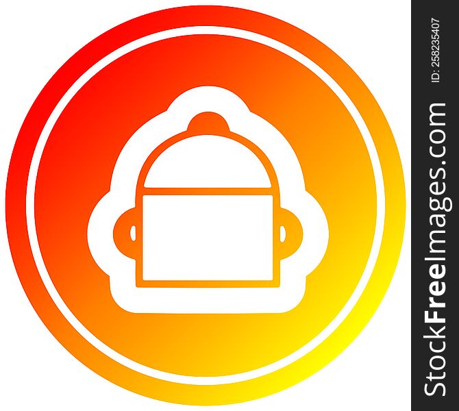 Cooking Pot Circular In Hot Gradient Spectrum