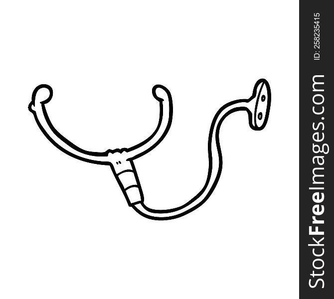 cartoon stethoscope. cartoon stethoscope