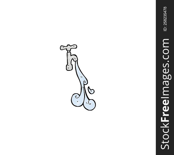 cartoon running faucet