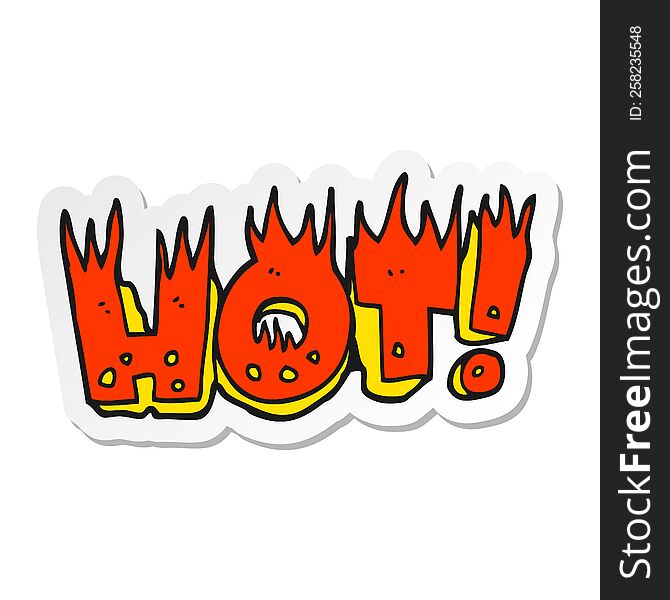 Sticker Of A Cartoon Hot Symbol