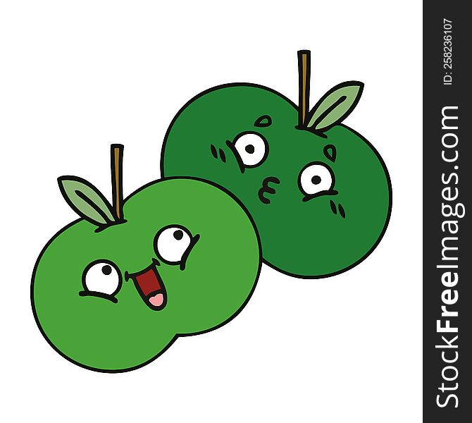 Cute Cartoon Apples