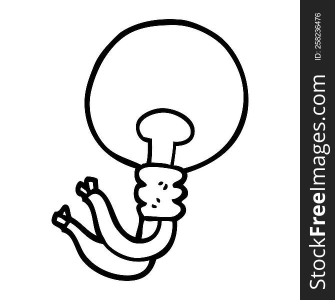 Line Drawing Cartoon Light Bulb