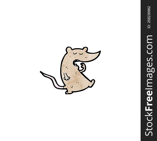 Cartoon Yawning Rat