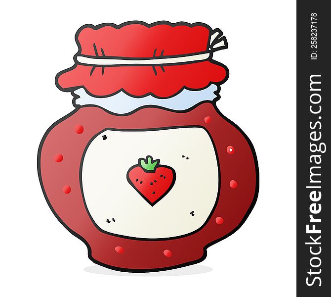 freehand drawn cartoon jam jar