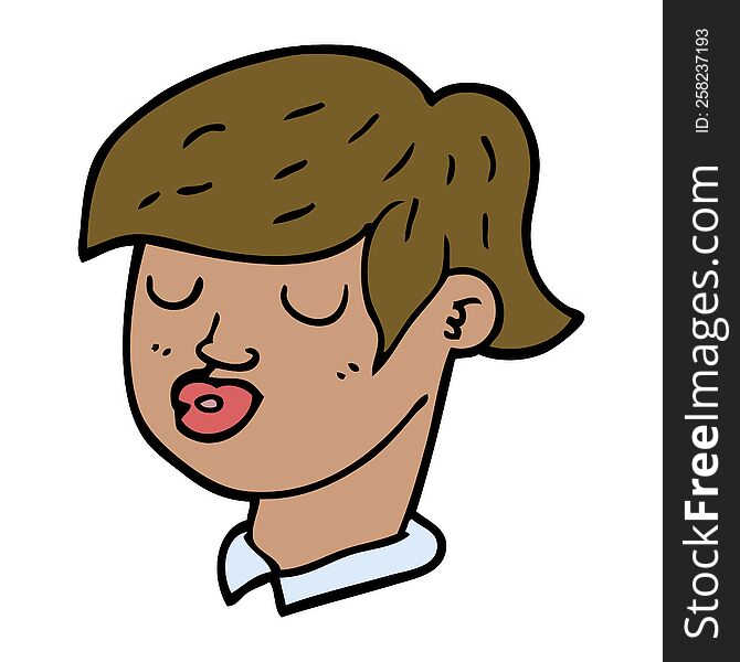 Cartoon Doodle Content Face