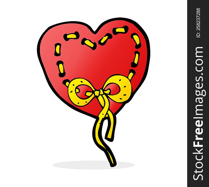Stitched Heart Cartoon