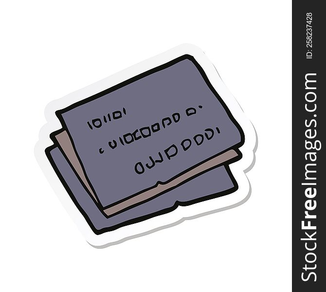 Sticker Of A Old Credit Cards Cartoon