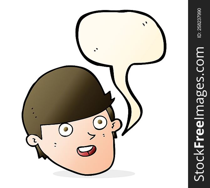 Cartoon Man With Big Chin With Speech Bubble - Free Stock Images & Photos -  258237990 