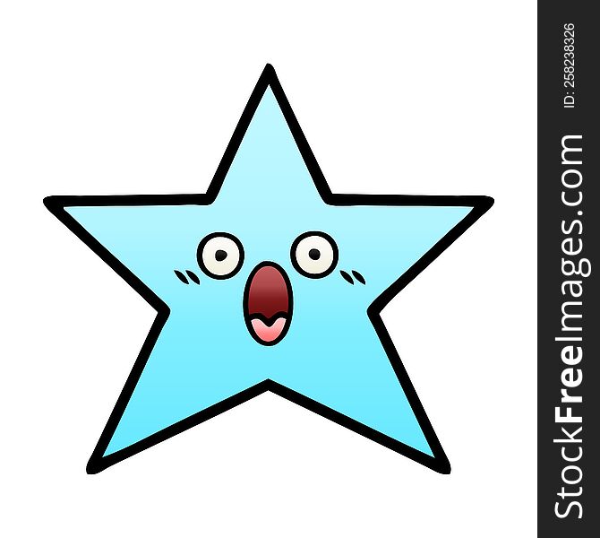 gradient shaded cartoon of a star fish