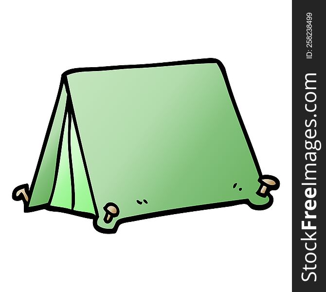 vector gradient illustration cartoon tent