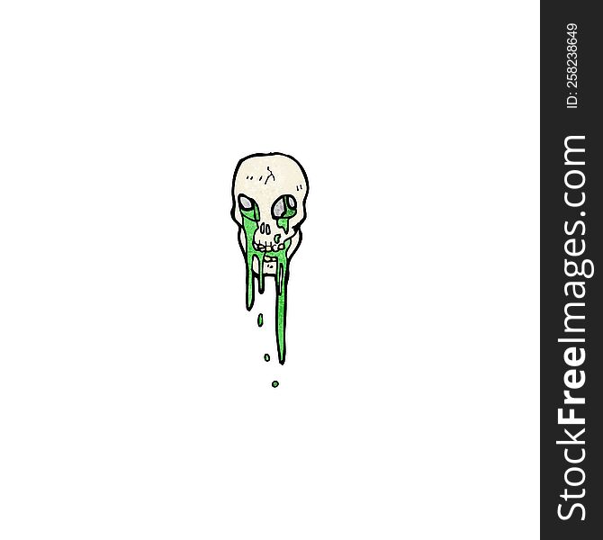 spooky skull symbol cartoon