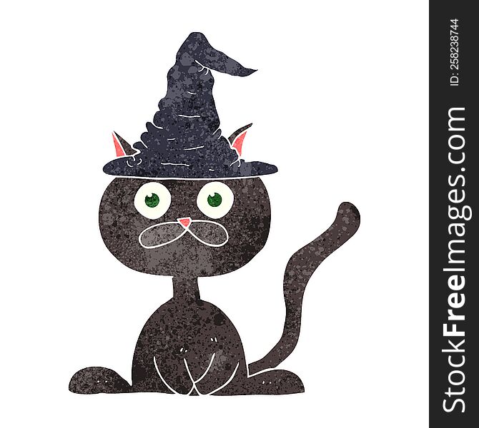 Retro Cartoon Halloween Cat