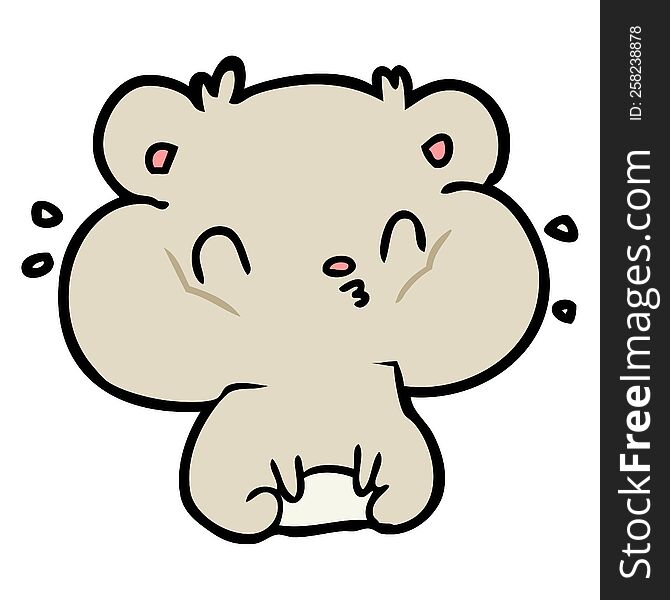 cartoon hamster with full cheek pouches. cartoon hamster with full cheek pouches