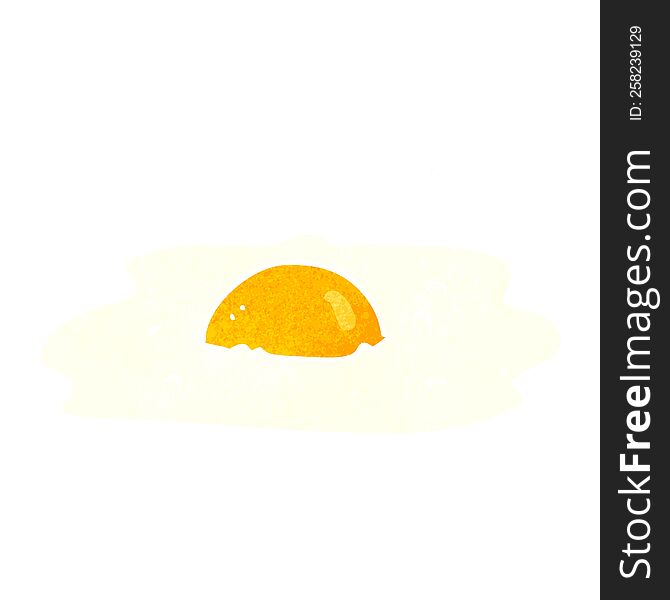 Retro Cartoon Fried Egg