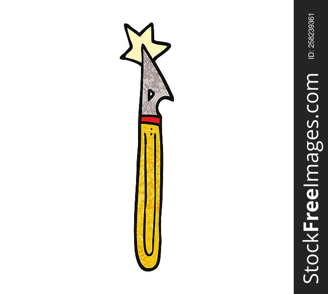 cartoon doodle craft knife