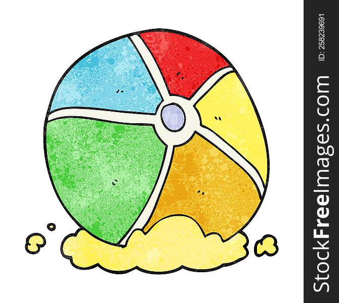 Textured Cartoon Beach Ball