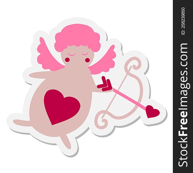 valentine cherub cupid sticker