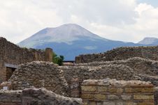 Vesuvius Overlooking Ruins Stock Image Vesuvius Overlooking Ruins Stock Image
