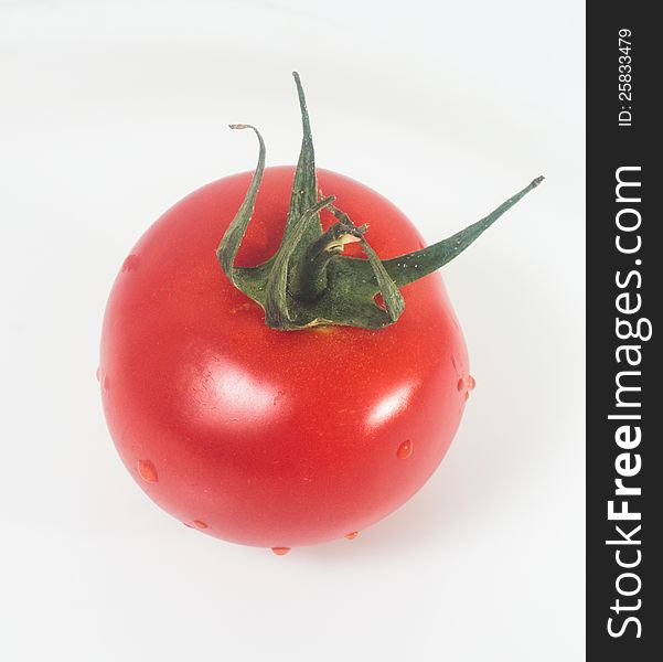 Fresh tomato, isolated on white background