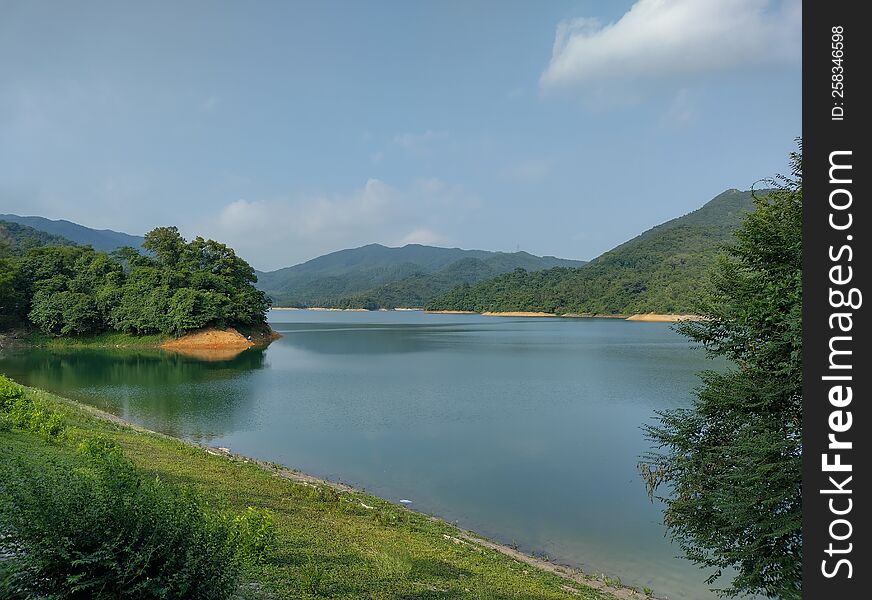 Beautiful nature photography view Reservoir irrigation system in Hong Kong Shing mun country park Stuen wan