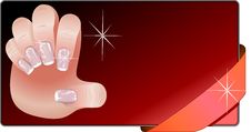French Manicure Banners Set Stock Photos