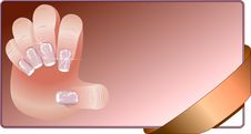 French Manicure Banners Set Stock Images