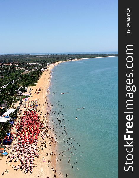 Air view porto seguro bahia brazil