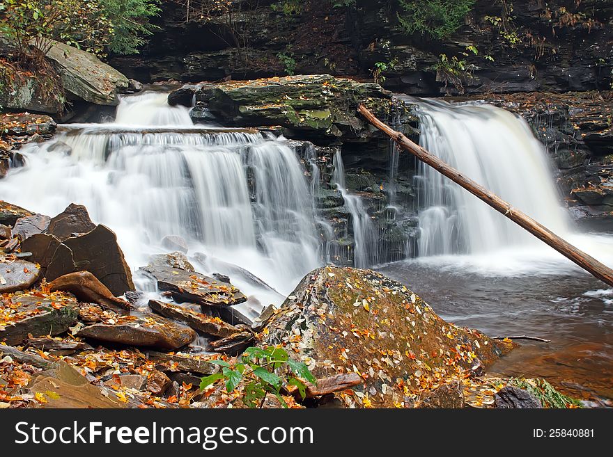 Waterfall at Ricketts Glen State Park,Benton,Pennsylvania,USA. Waterfall at Ricketts Glen State Park,Benton,Pennsylvania,USA.