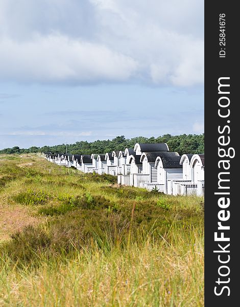 Huts on the beach in sweden. Huts on the beach in sweden