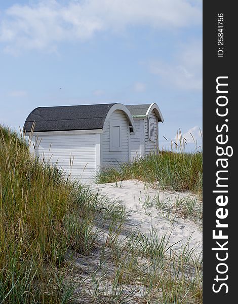 Huts on the beach in sweden. Huts on the beach in sweden