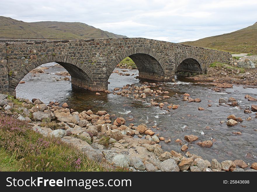 A Traditional Stone Bridge in the Scottish Highlands. A Traditional Stone Bridge in the Scottish Highlands.