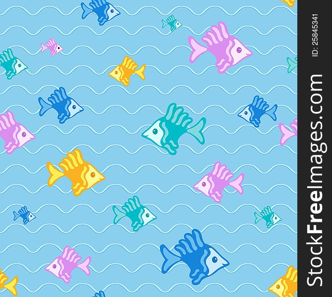 Abstract fish background, seamless pattern. Abstract fish background, seamless pattern