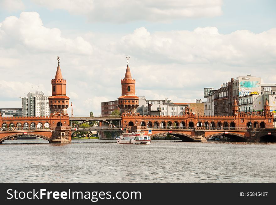 The famous Oberbaum bridge, Berlin, Germany