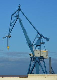 Blue Harbor Crane Stock Images Blue Harbor Crane Stock Images