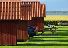 Holiday Cottages With Parked Car Stock Photography Holiday Cottages With Parked Car Stock Photography
