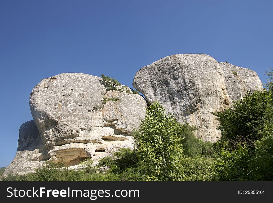 Mountain Crimea in Ukraine tops of the mountains against the sky