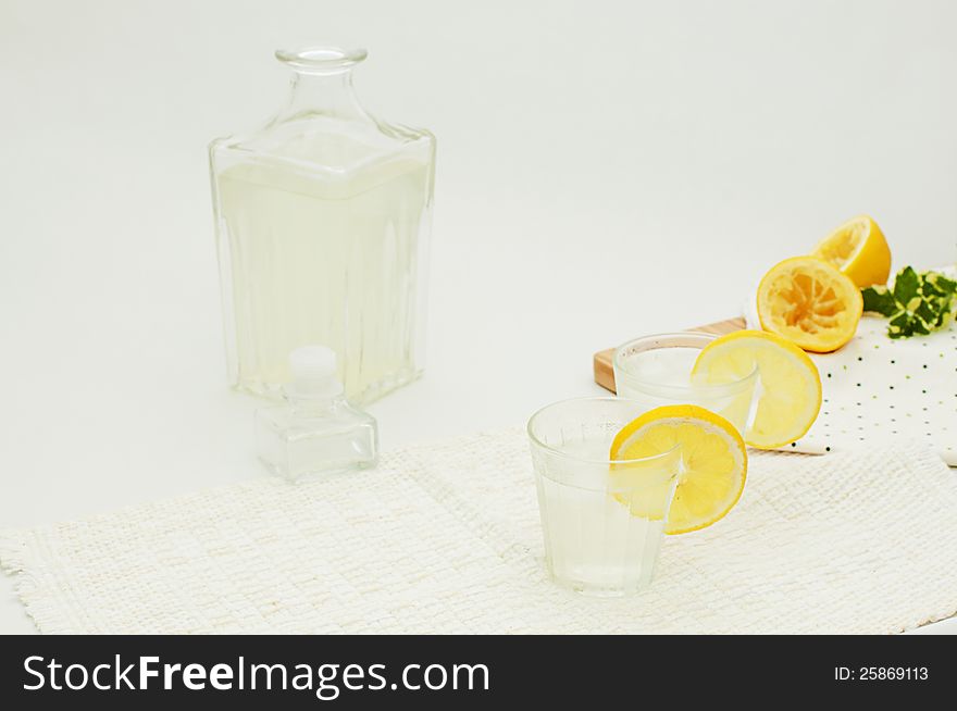 Lemonade made with fresh lemons