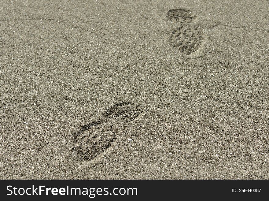 Boat Traces On Sand Surface