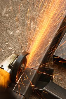 Cutting Metal. Royalty Free Stock Images Cutting Metal. Royalty Free Stock Images