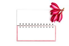 Note Book Paper With Pink Frangipani Flower Stock Photo Note Book Paper With Pink Frangipani Flower Stock Photo