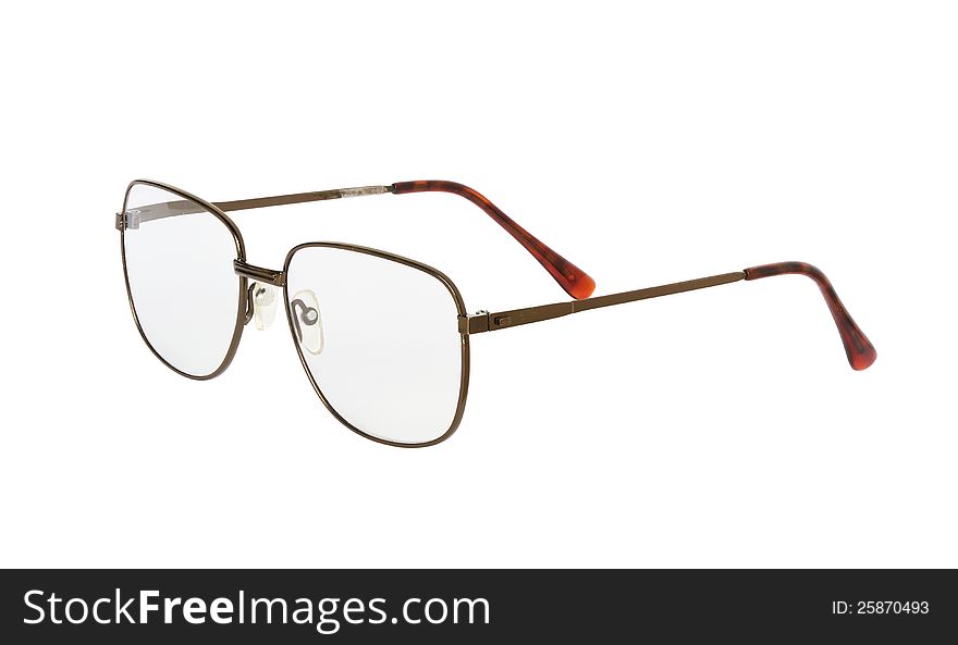 Used eyeglasses isolated on white background