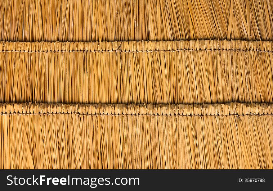 Thatched roof of the straw  show background. Thatched roof of the straw  show background