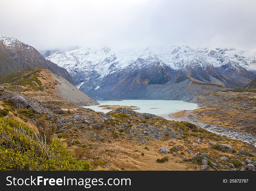 Hooker Lake Mt Cook Valleys New Zealand