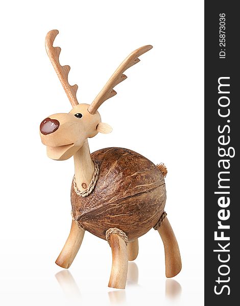 Cute Handicraft Wooden Deer Piggy Bank